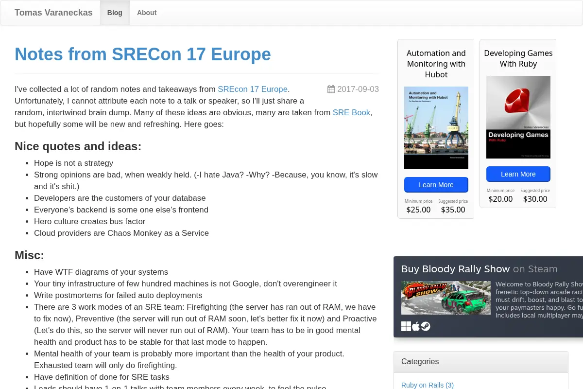 Blog of Tomas Varaneckas