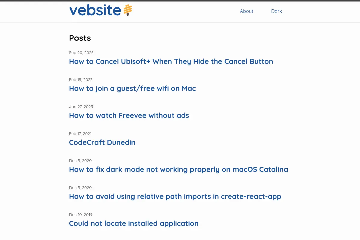 vebsite