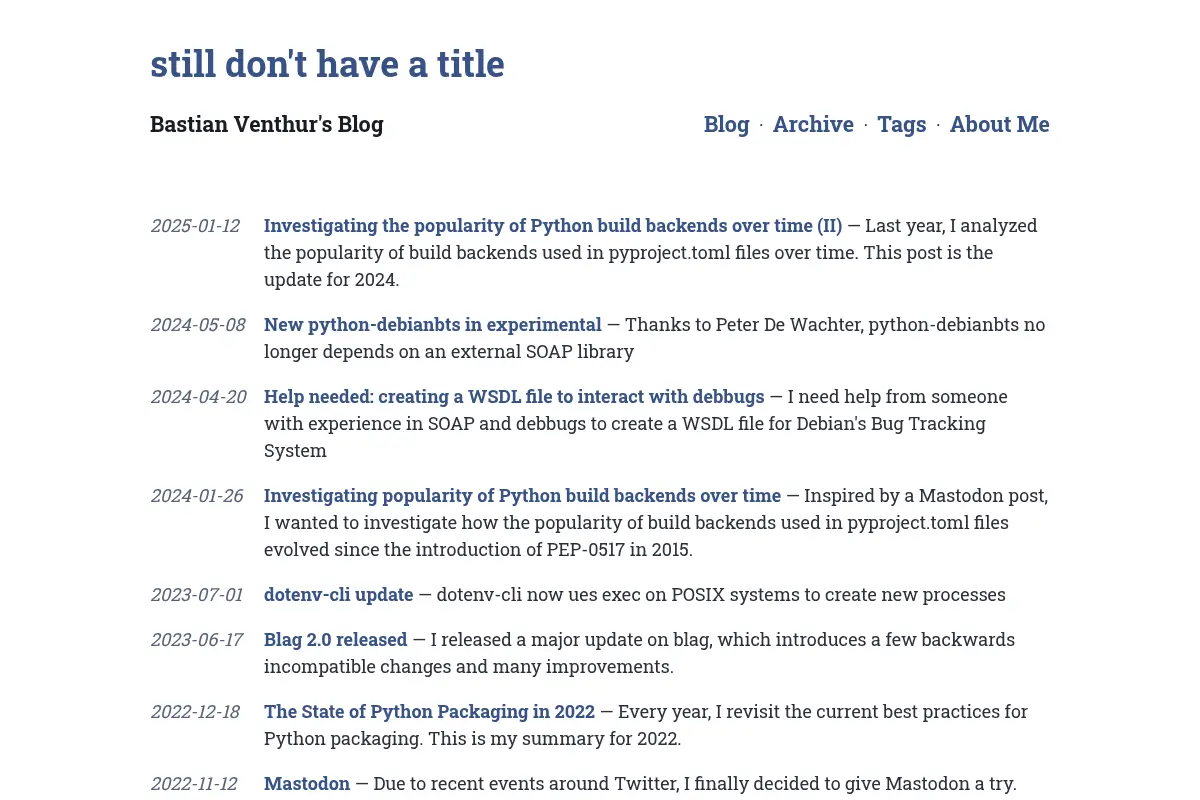 still don't have a title | Bastian Venthur's Blog