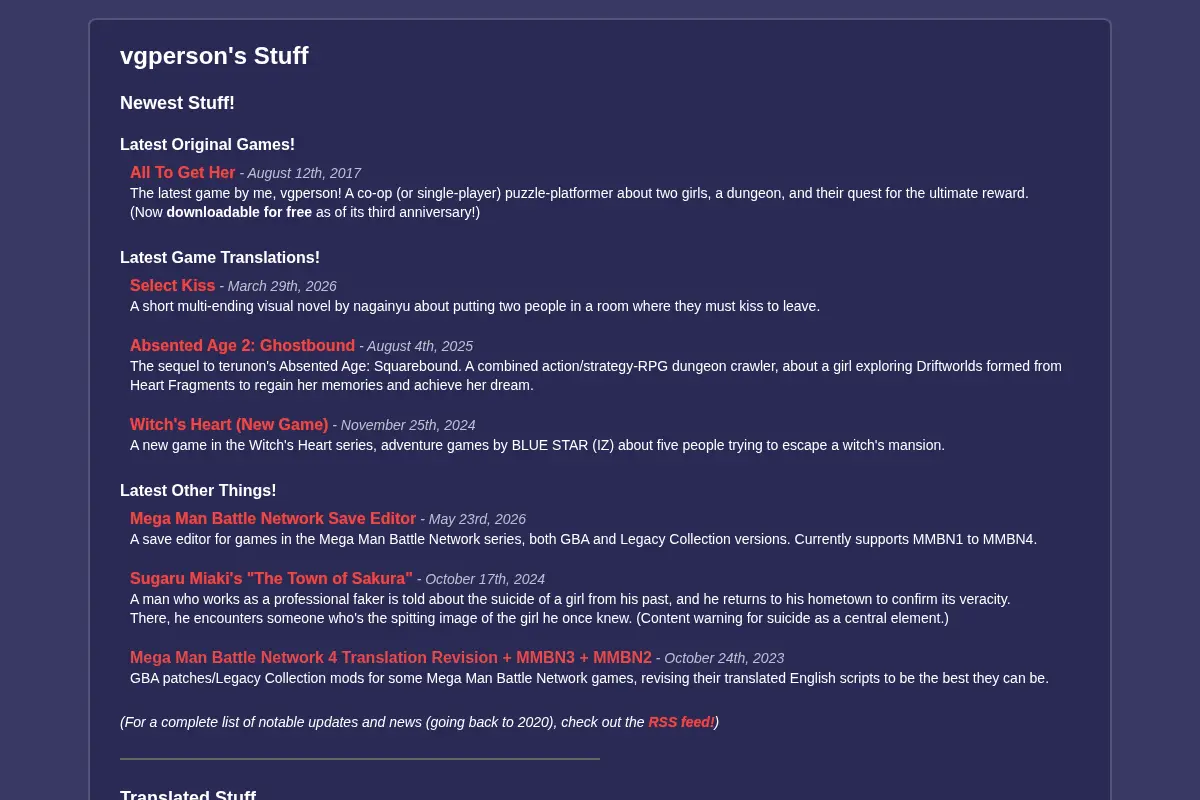 vgperson's Stuff