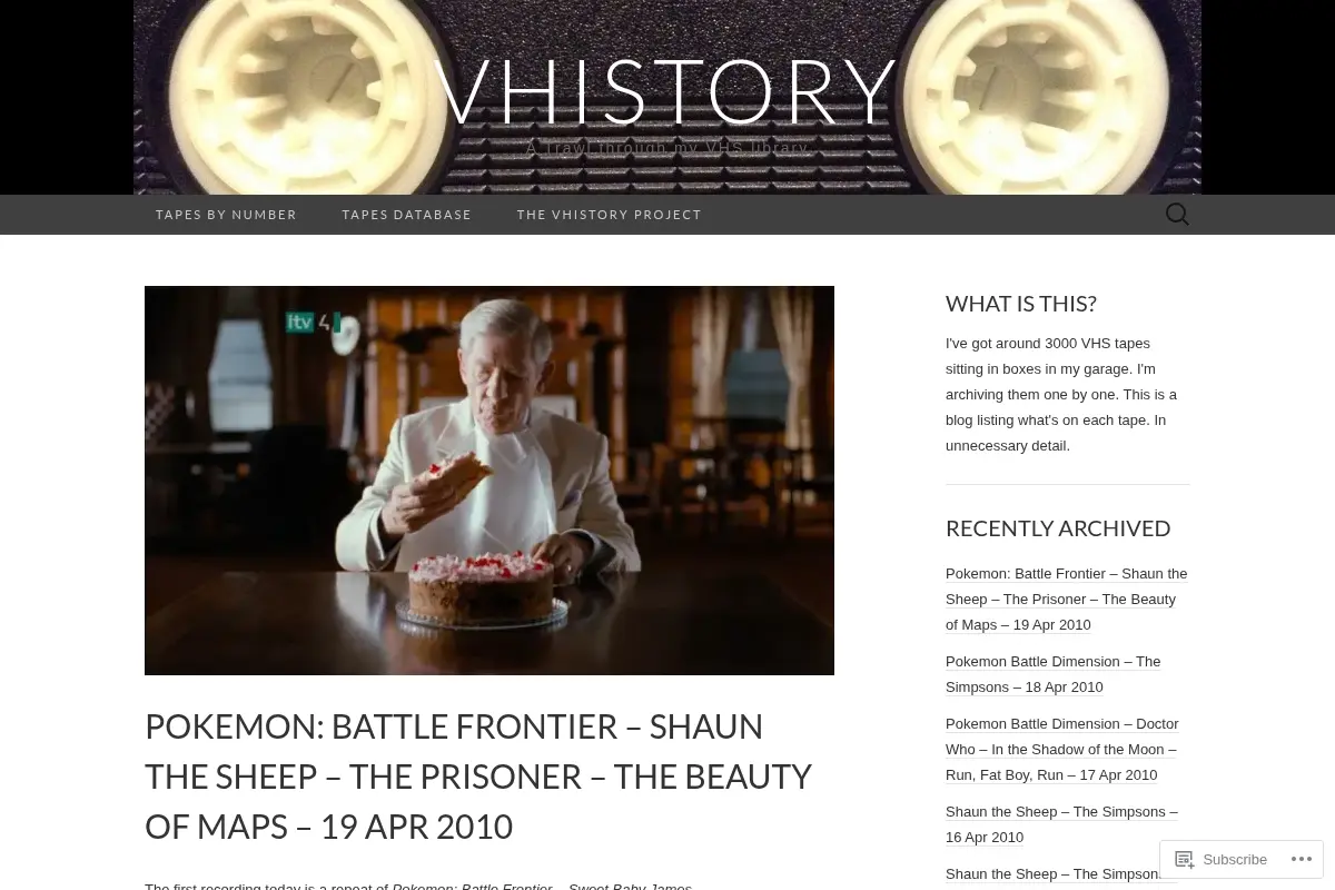 VHiStory | A Trawl through my VHS library