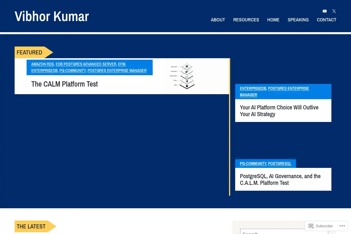 Vibhor Kumar – Data Platforms, Built on Trust, PostgreSQL, AI-Ready Architecture, and Enterprise Trust