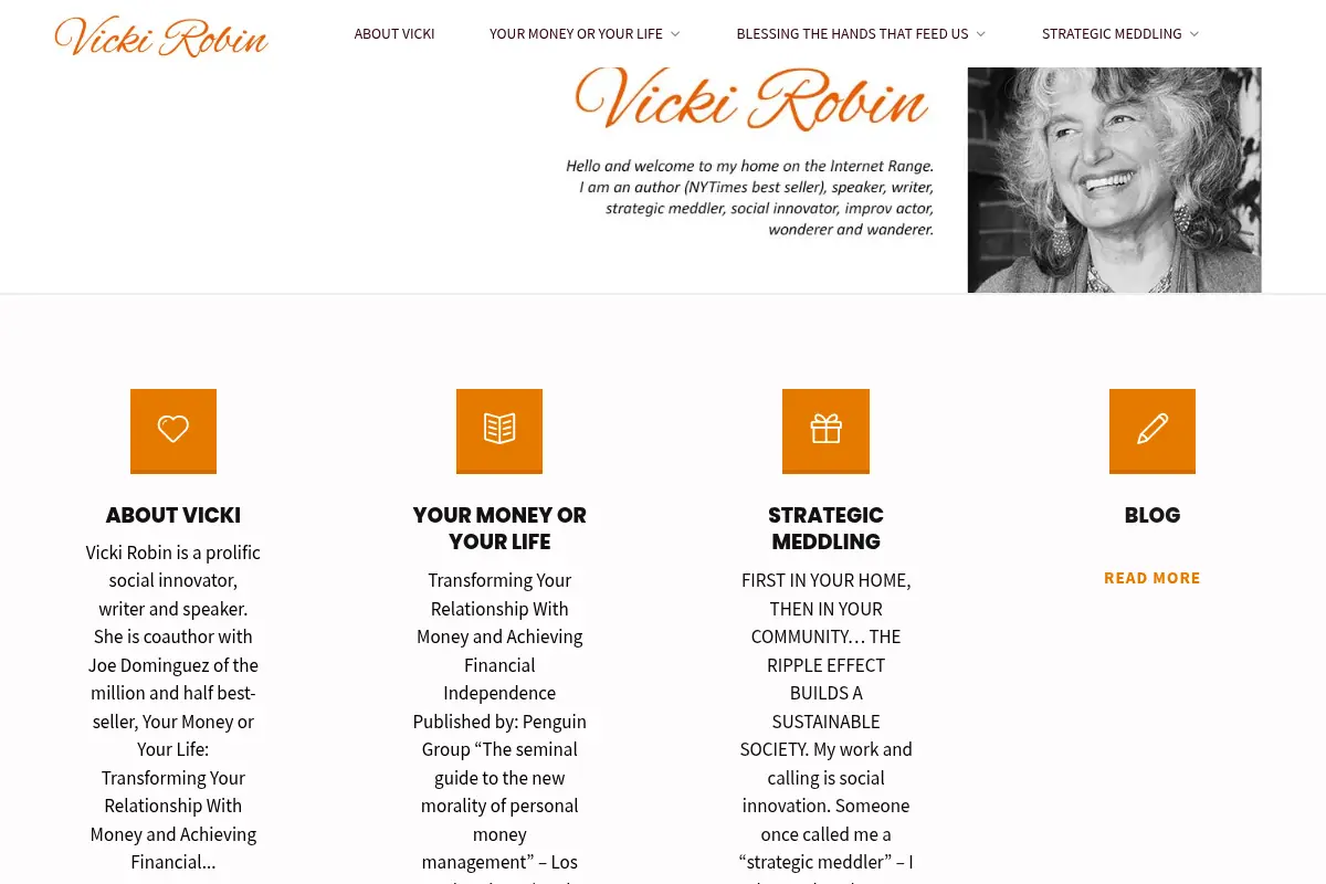Vicki Robin – Transforming Your Life