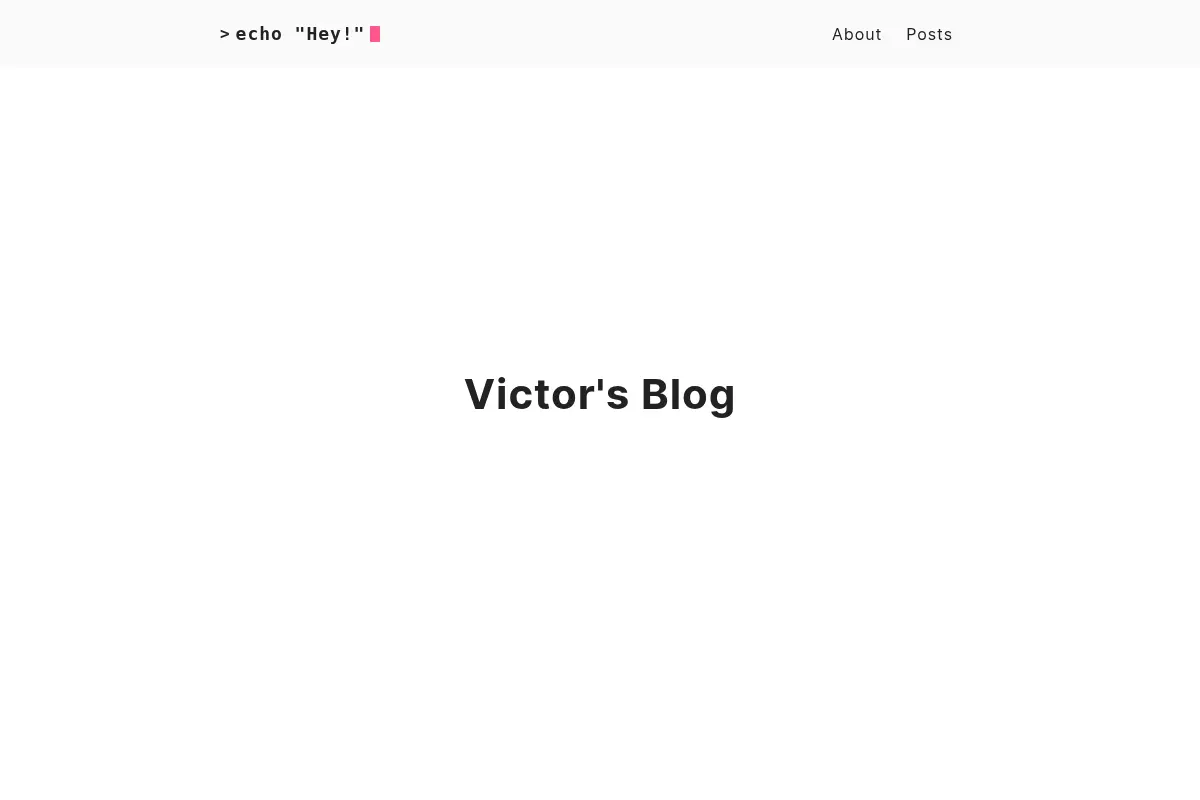 Victor's Blog