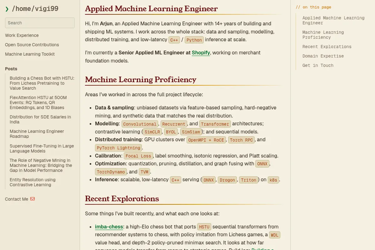 Arjun - Applied ML Engineer