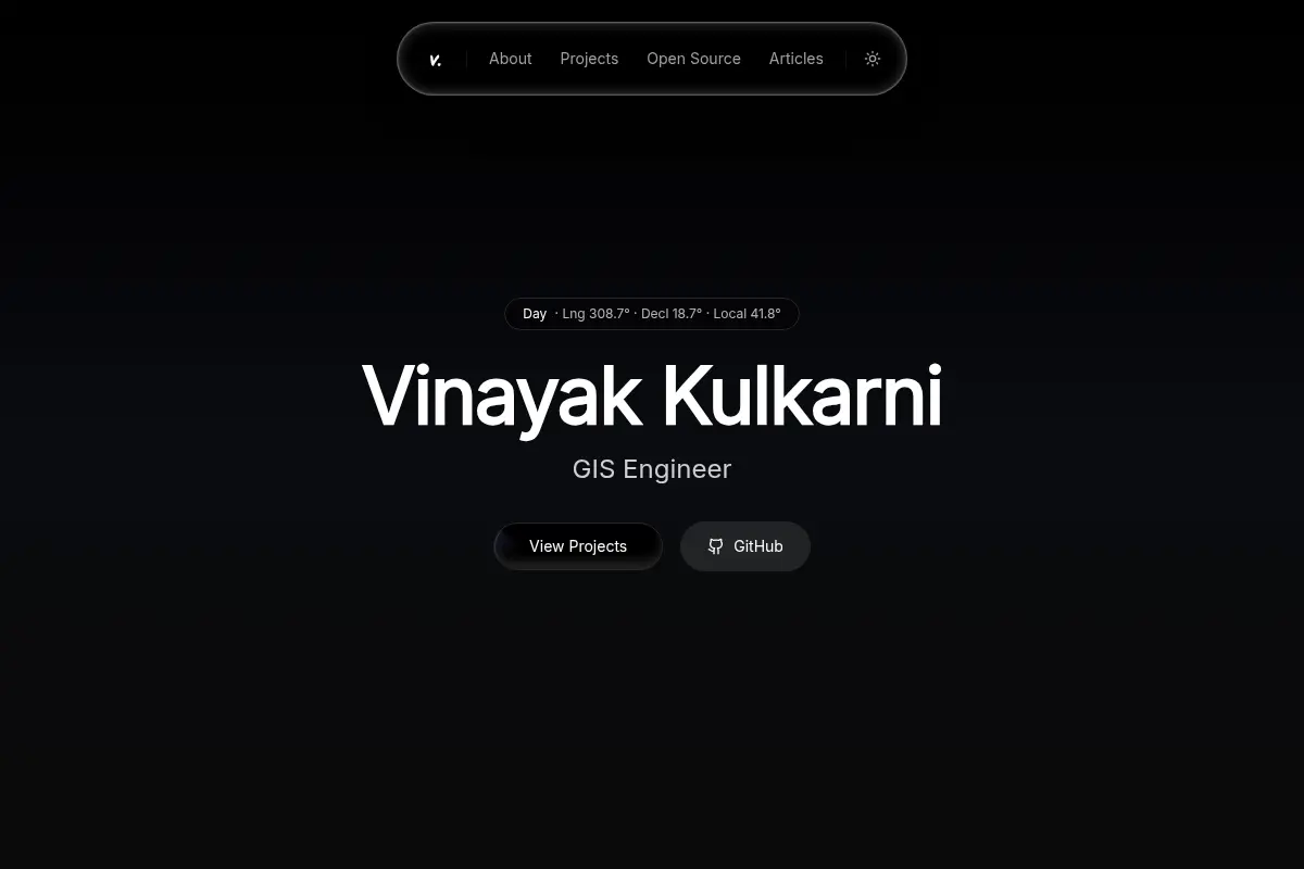 Vinayak Kulkarni - GIS Engineer & Co-Founder