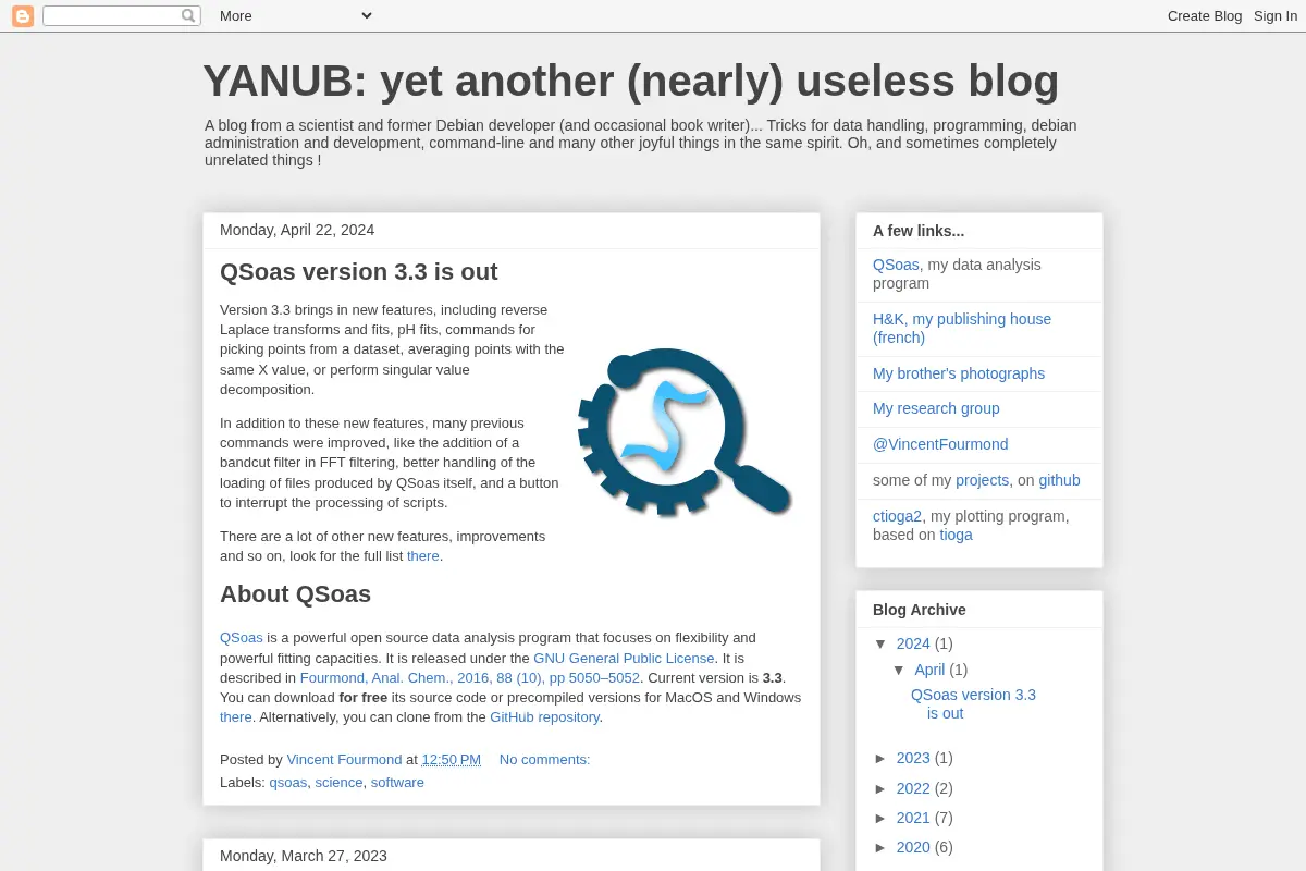 YANUB: yet another (nearly) useless blog
