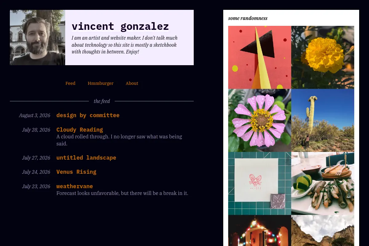 Vincent Gonzalez – Artist & Website Maker