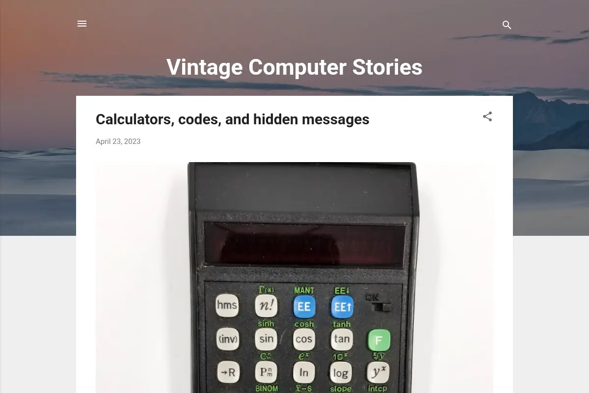 Vintage Computer Stories