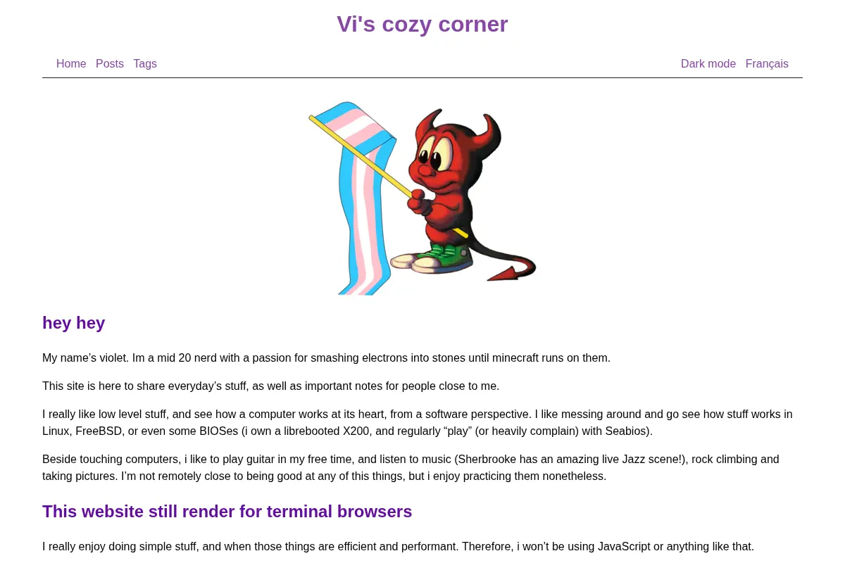 Vi's cozy corner