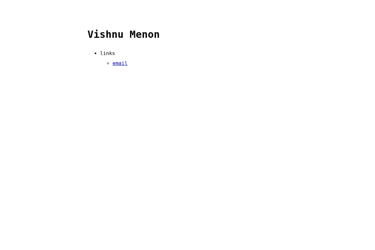 Vishnu Menon