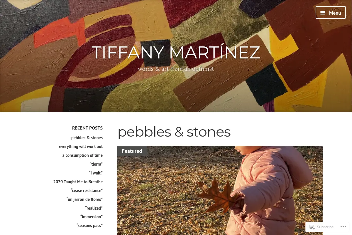 Tiffany Martínez – words & art from an optimist