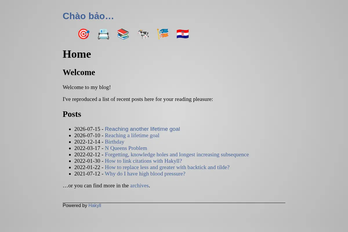 Chào bảo - Home