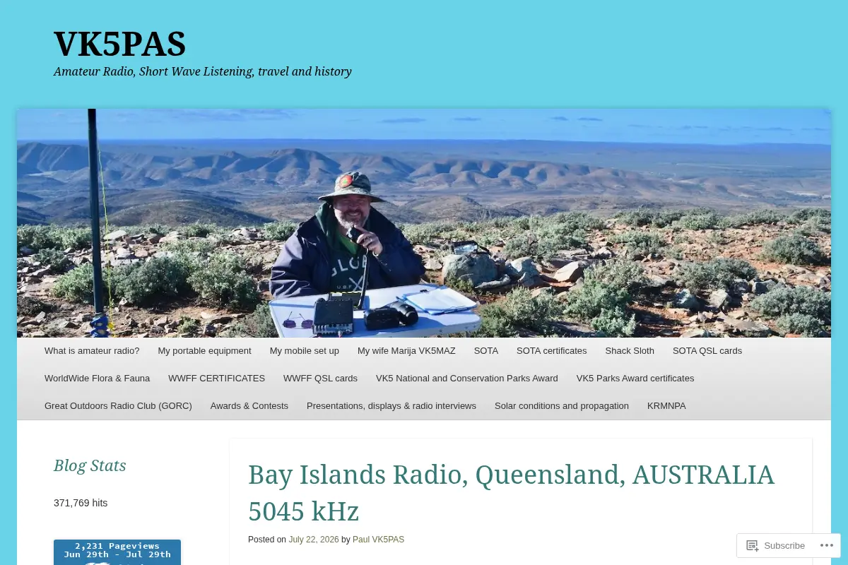 VK5PAS | Amateur Radio, Short Wave Listening, travel and history