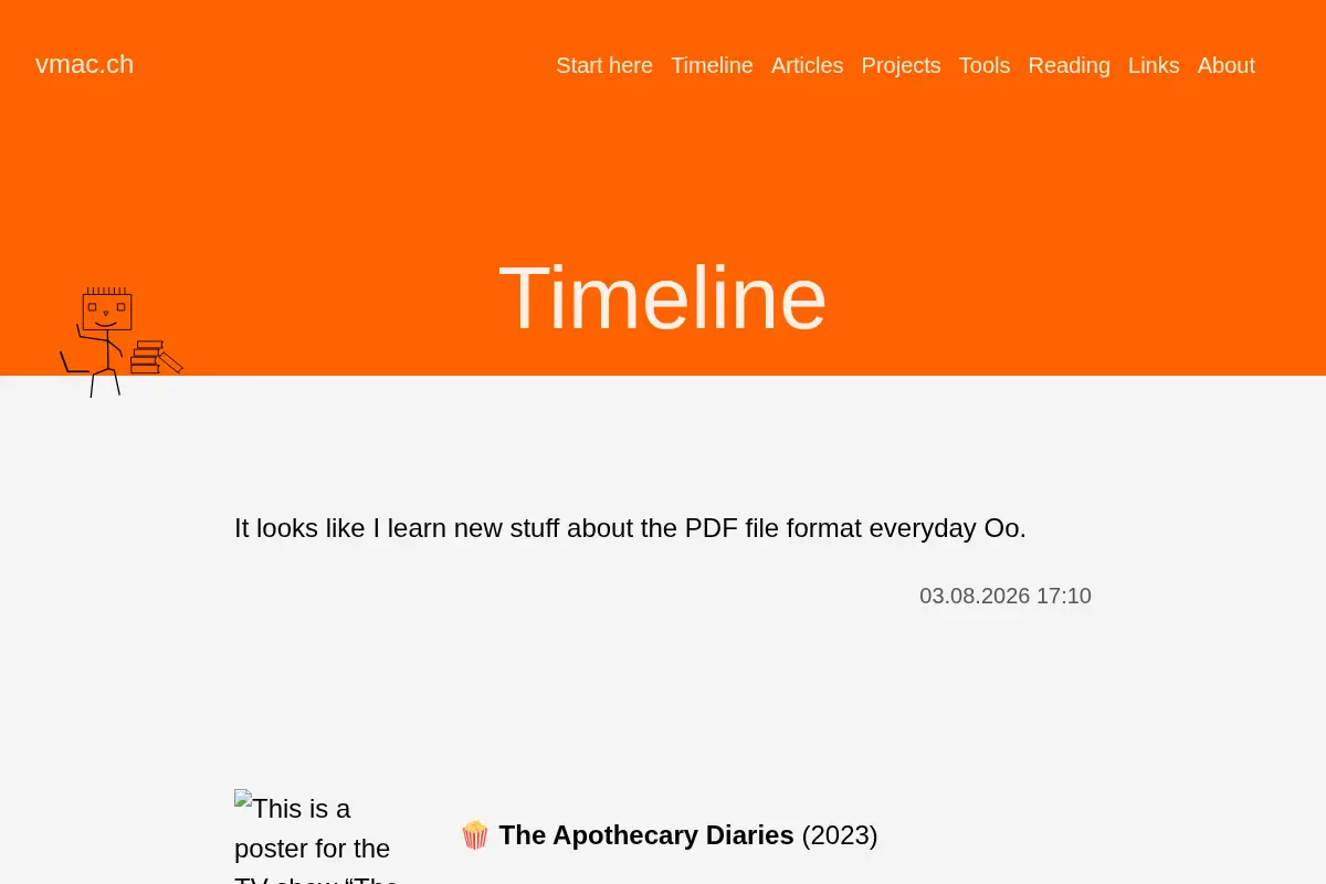 vmac.ch | Timeline