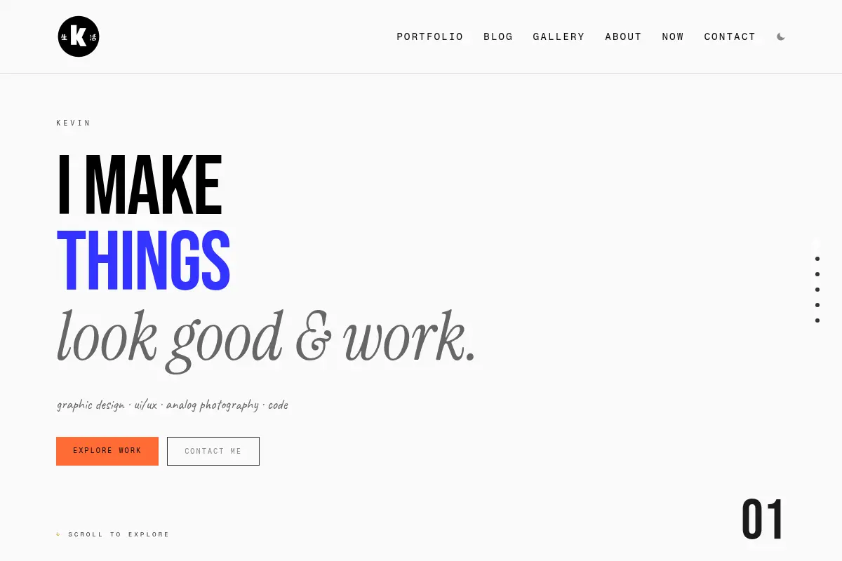 Kevin — Designer & Engineer Portfolio