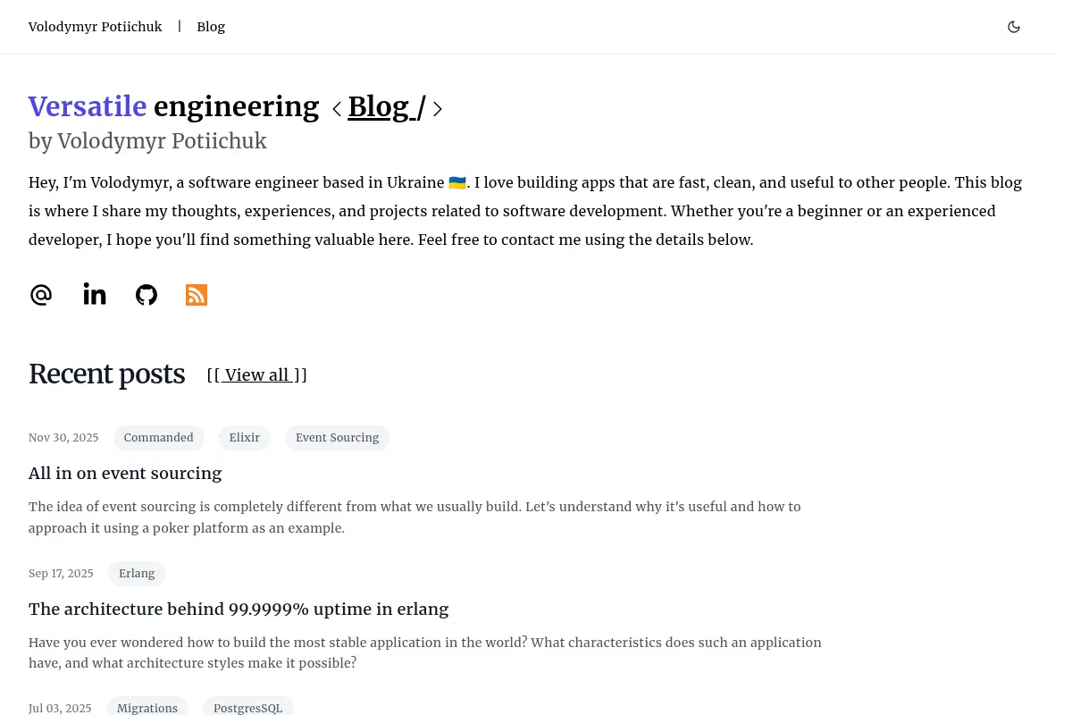 Versatile Engineering by Volodymyr Potiichuk