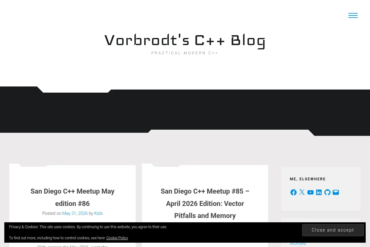 Vorbrodt's C++ Blog