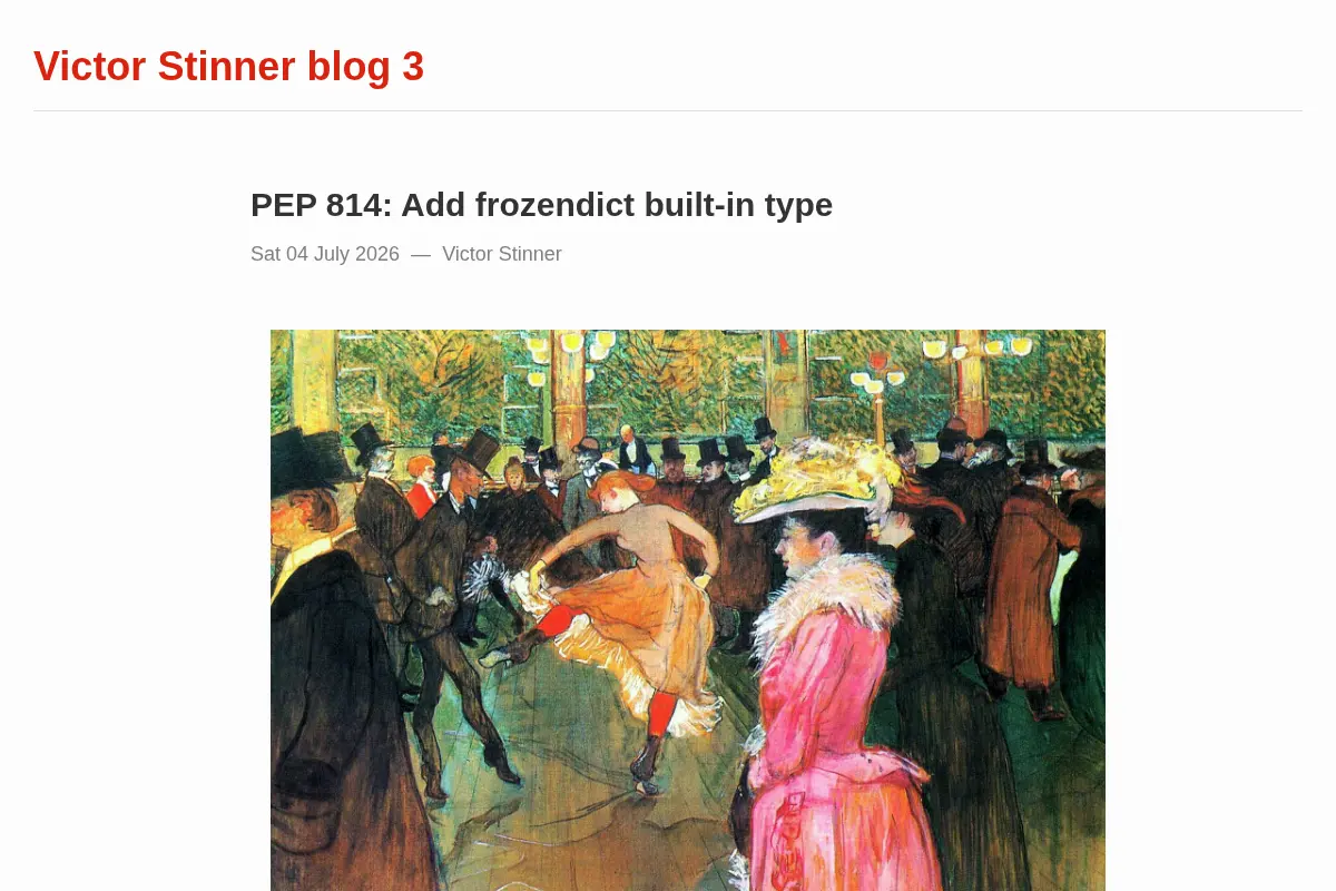 Victor Stinner blog 3