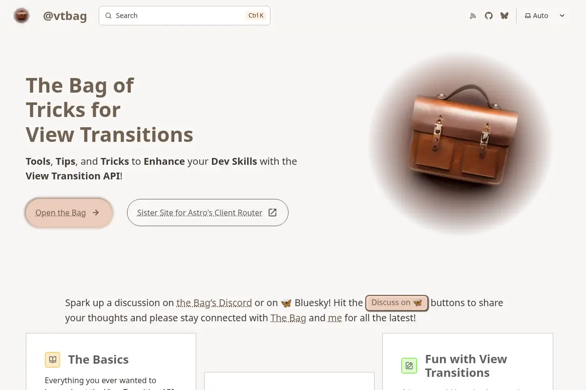 The Bag of Tricks for View Transitions