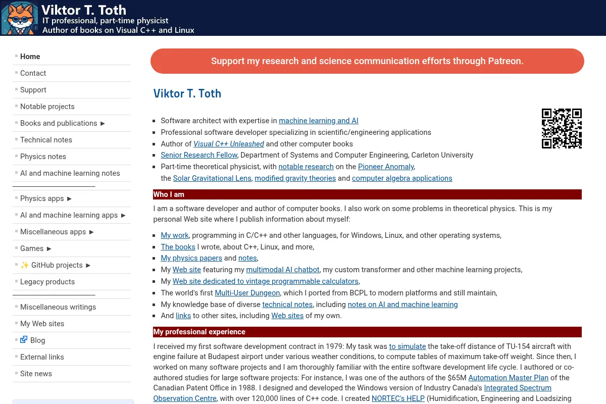 Viktor T. Toth's Homepage