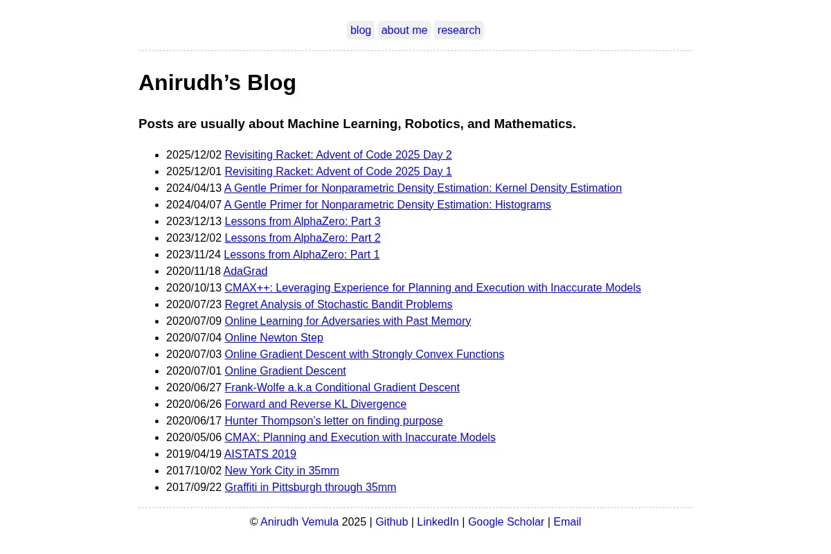 Anirudh's Blog