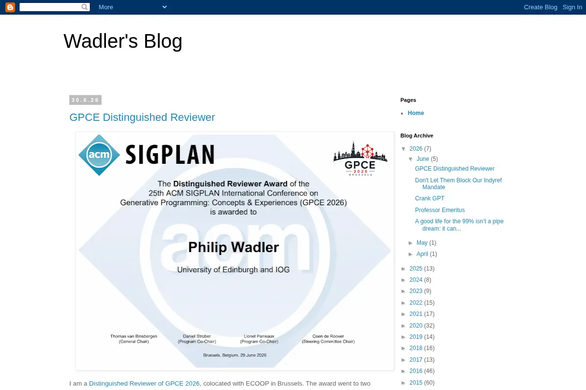 Wadler's Blog