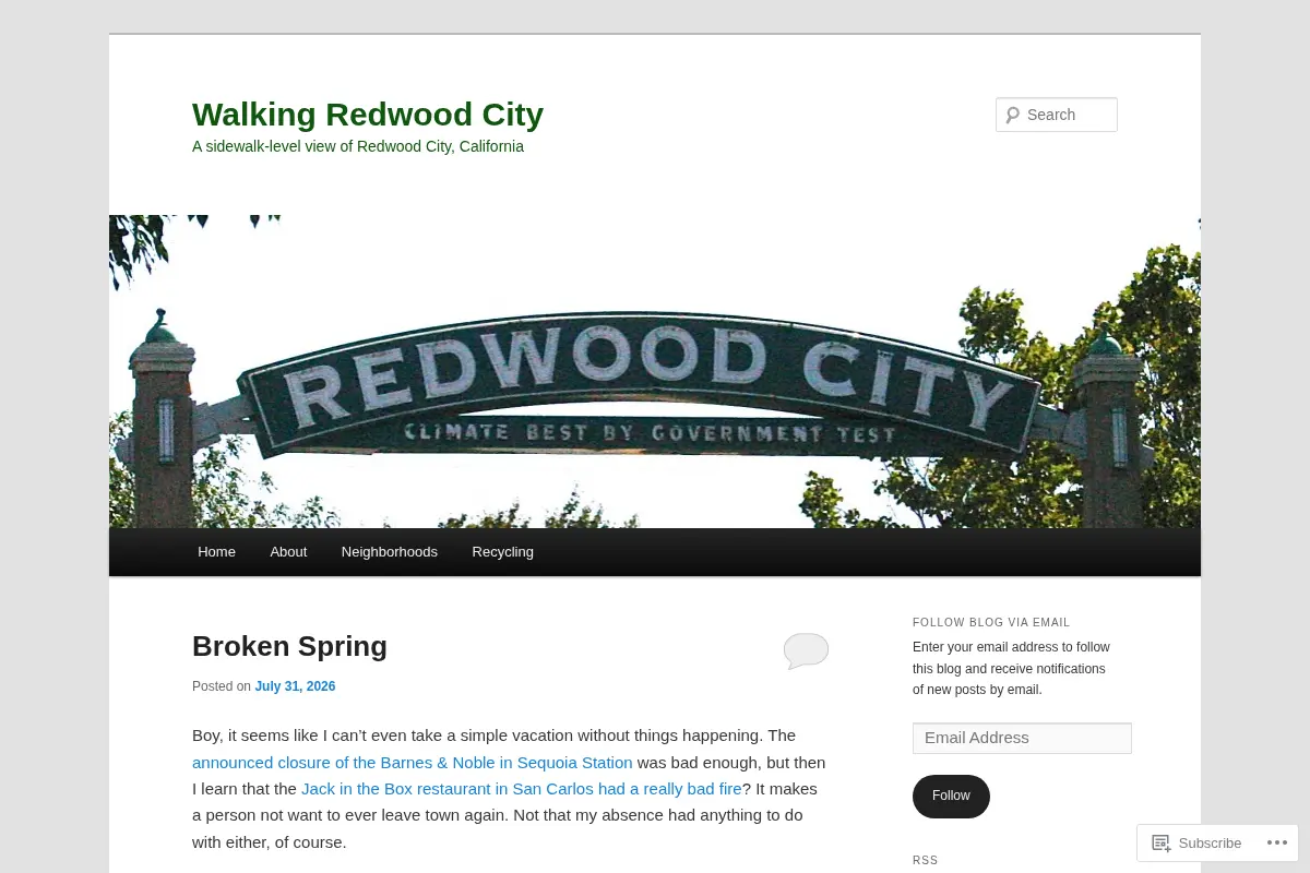 Walking Redwood City