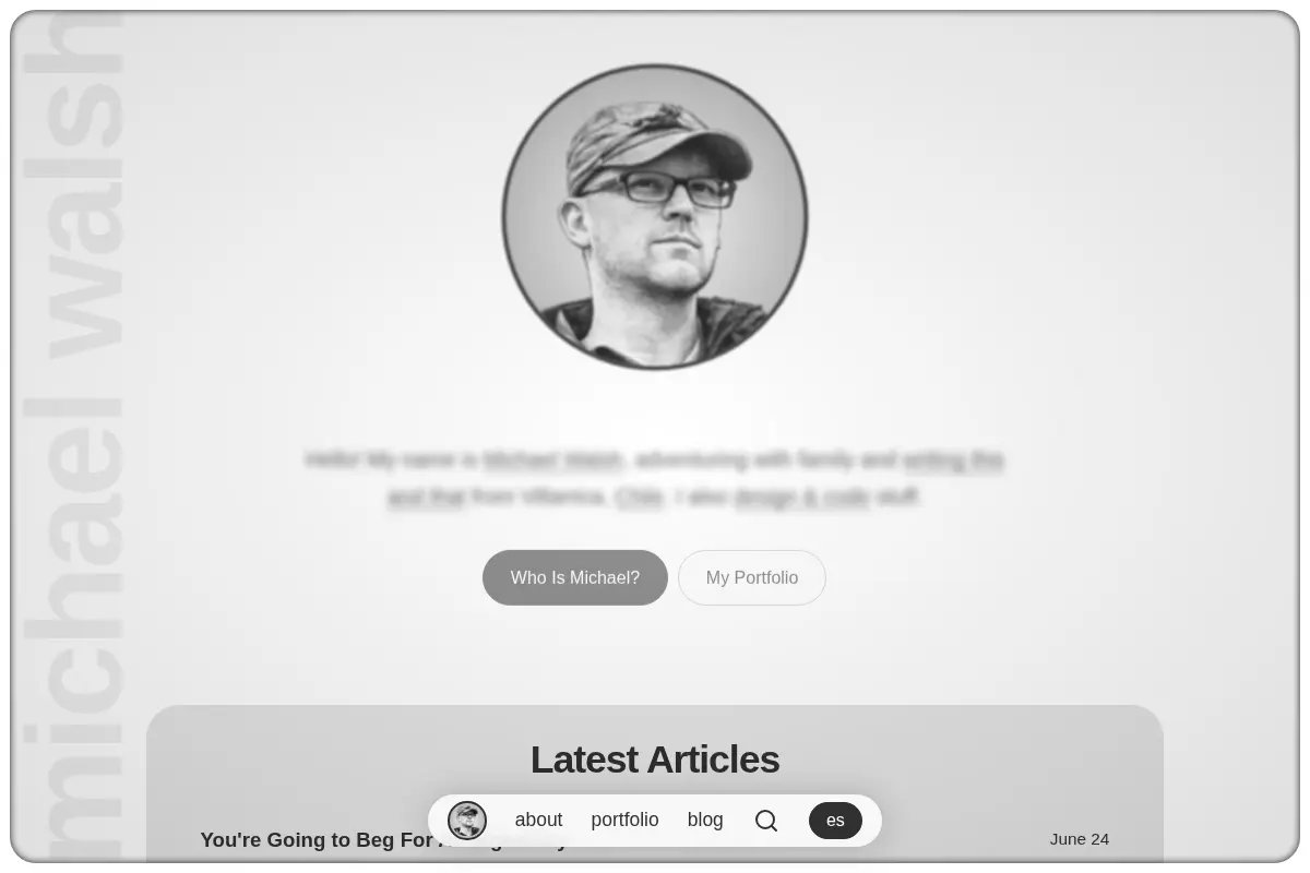 Michael Walsh → Web Designer & Developer | Chile