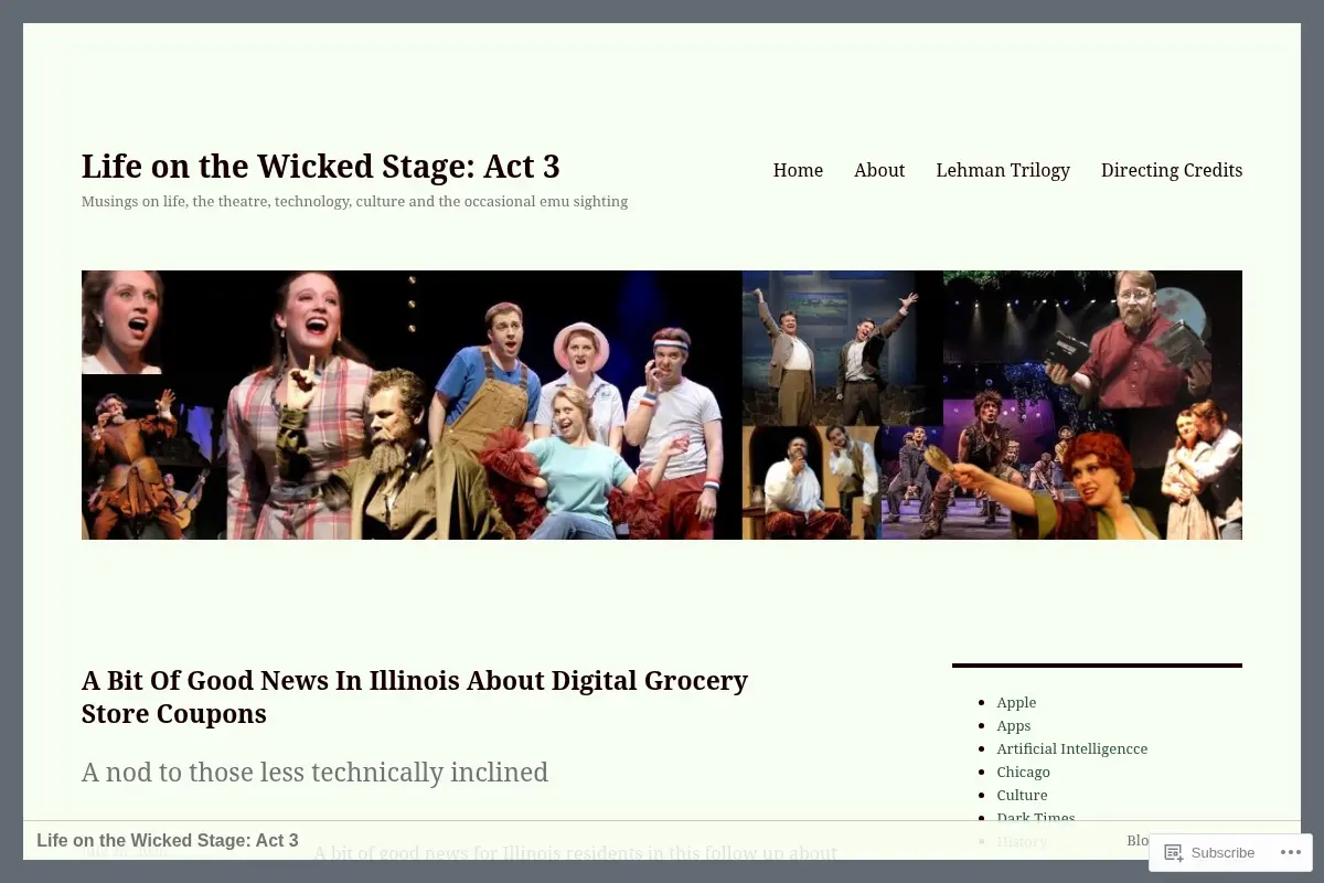 Life on the Wicked Stage: Act 3