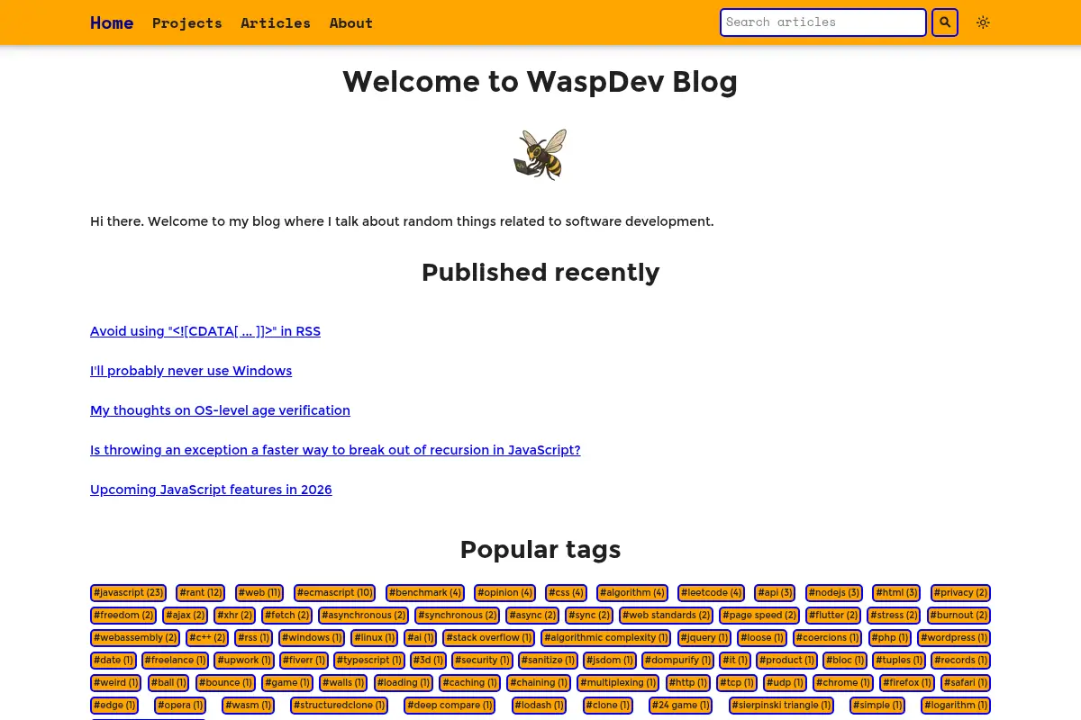 WaspDev Blog