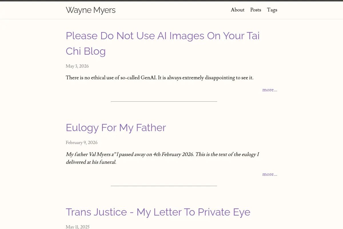 Wayne Myers | bloggage