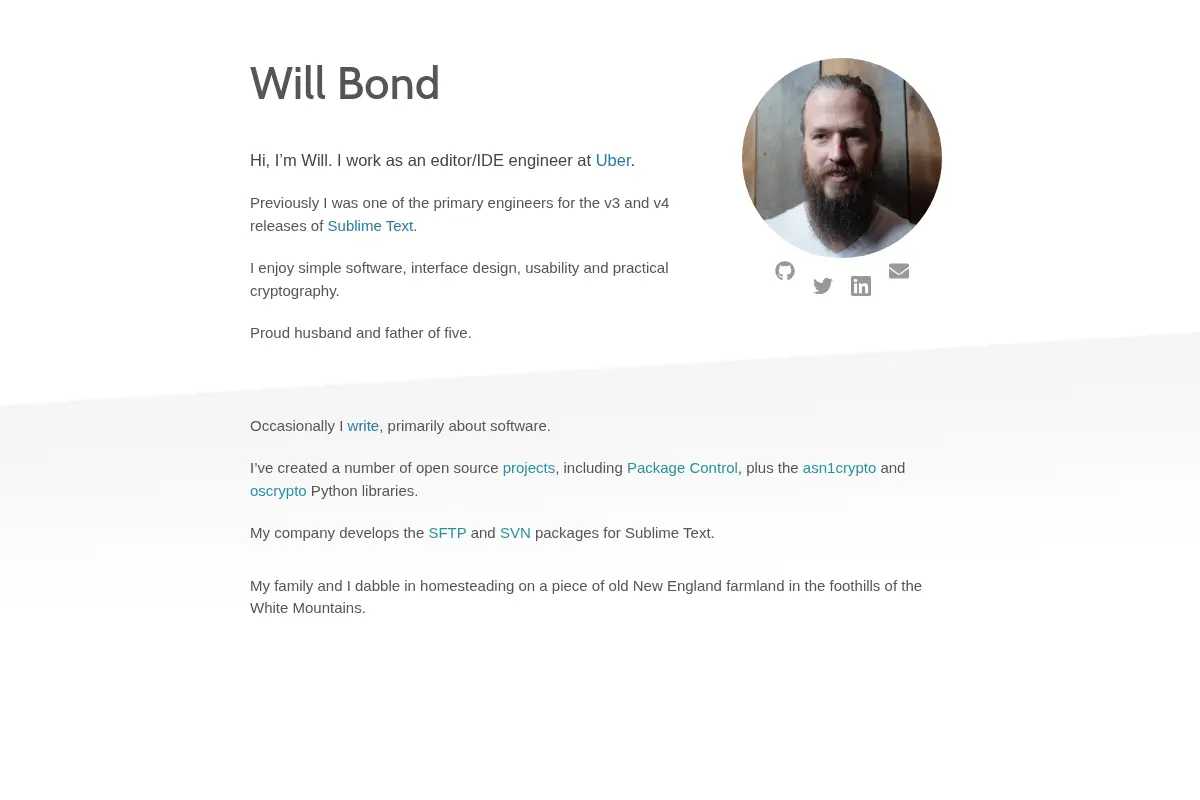 Will Bond - Software engineer and occasional designer