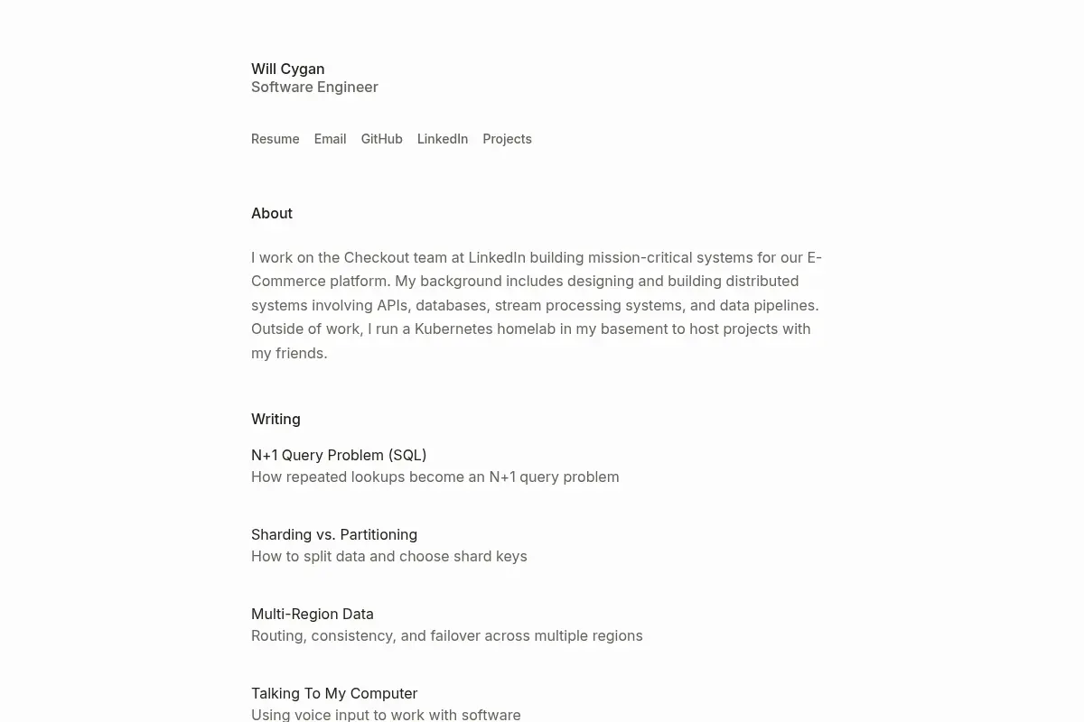 Will Cygan - Software Engineer