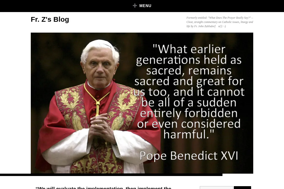 Fr. Z's Blog