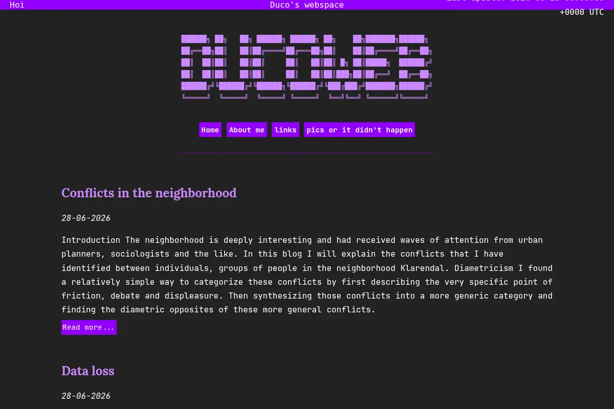 Duco's webspace