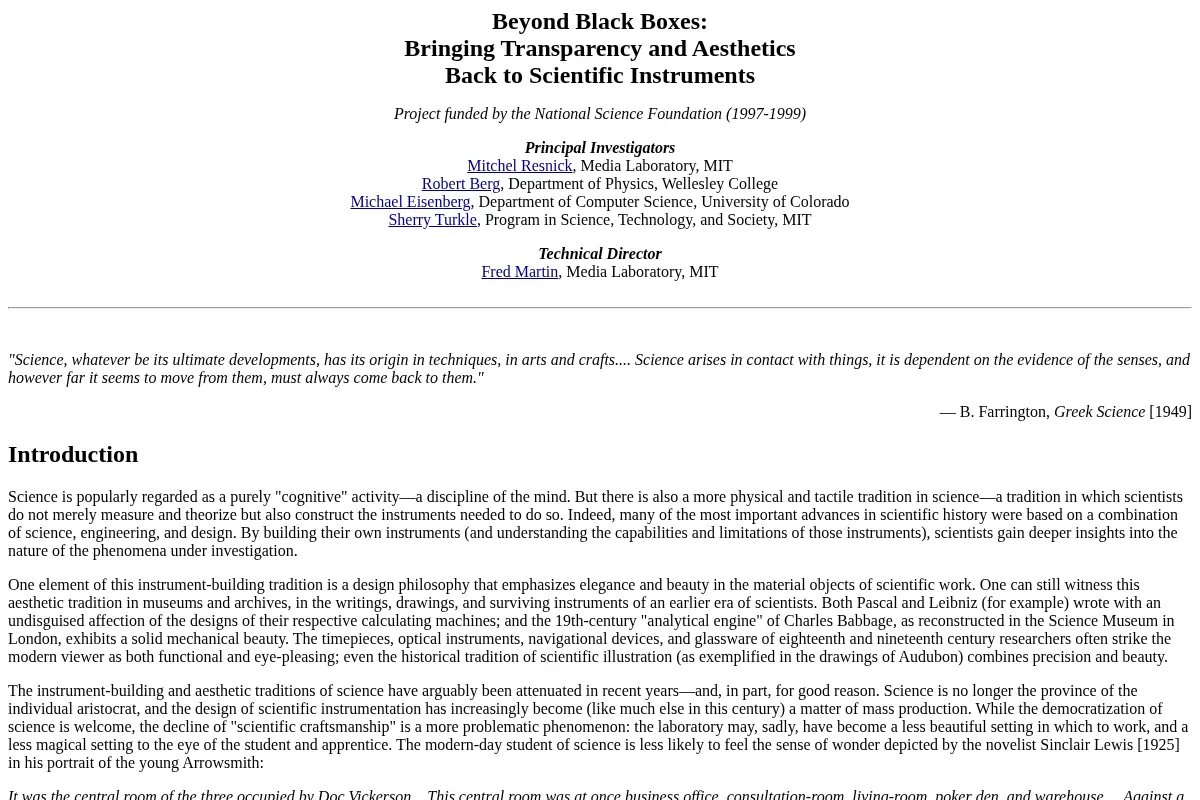 Beyond Black Boxes