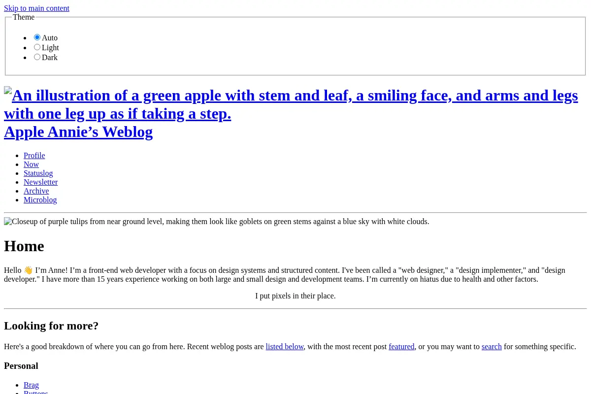 Apple Annie’s Weblog