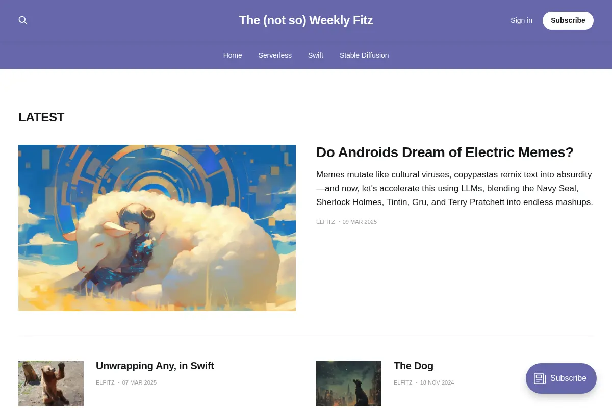 The (not so) Weekly Fitz