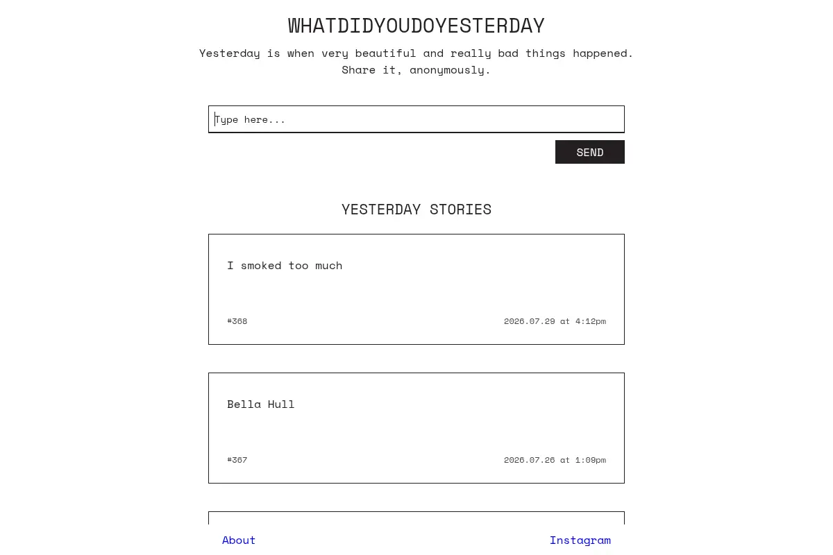 What did you do yesterday?
