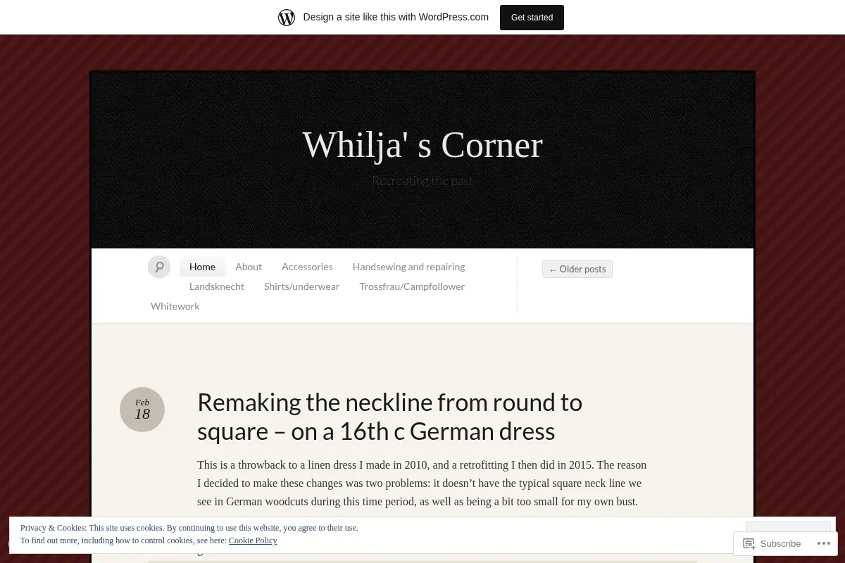 Whilja's Corner — Recreating the past