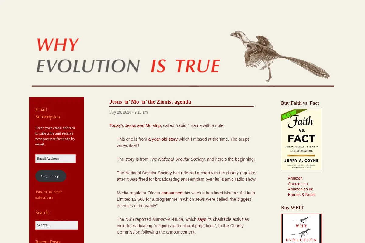 Why Evolution Is True