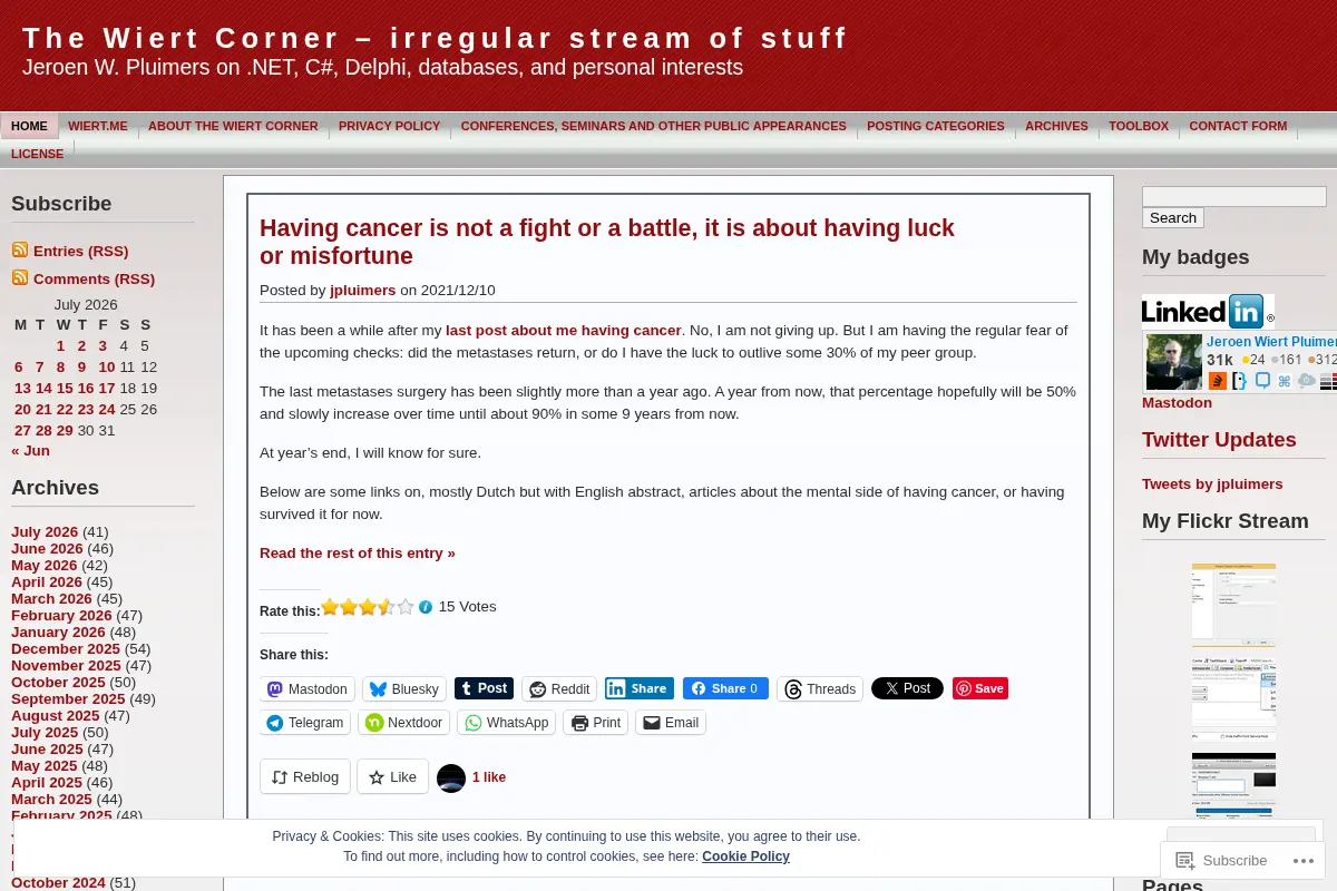 The Wiert Corner – irregular stream of stuff