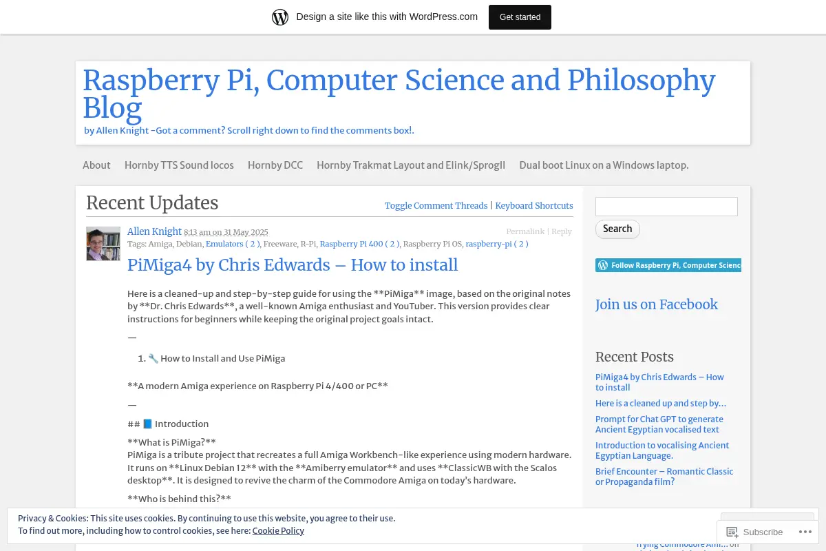 Raspberry Pi, Computer Science and Philosophy Blog