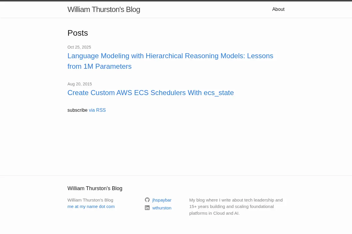 William Thurston’s Blog