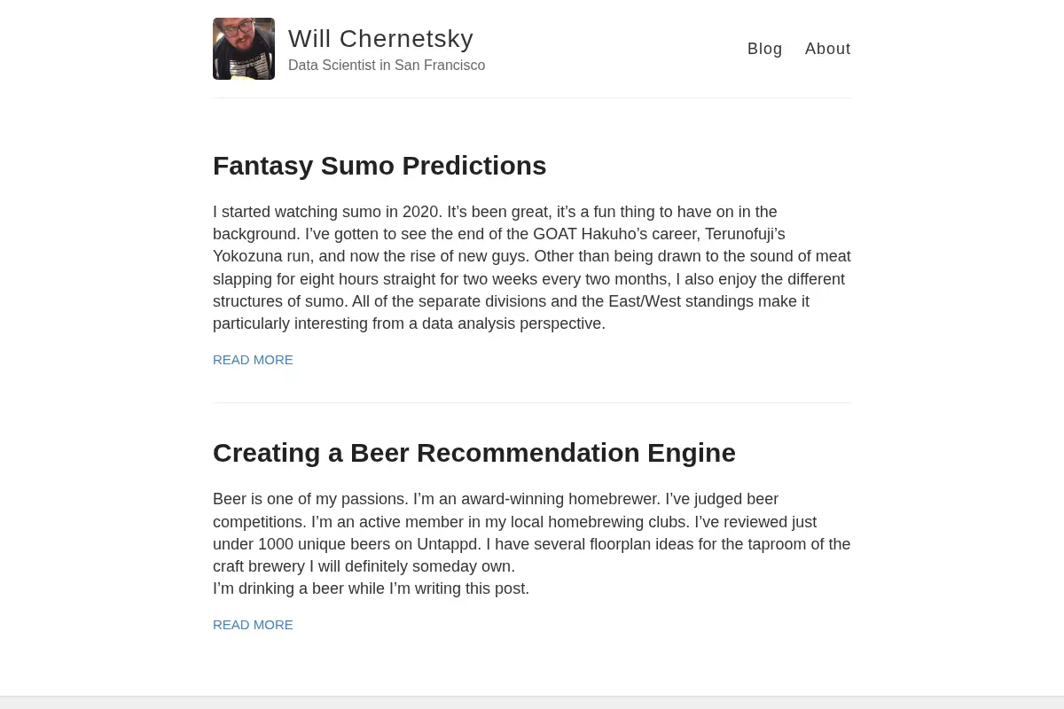 Will Chernetsky – Data Scientist in San Francisco