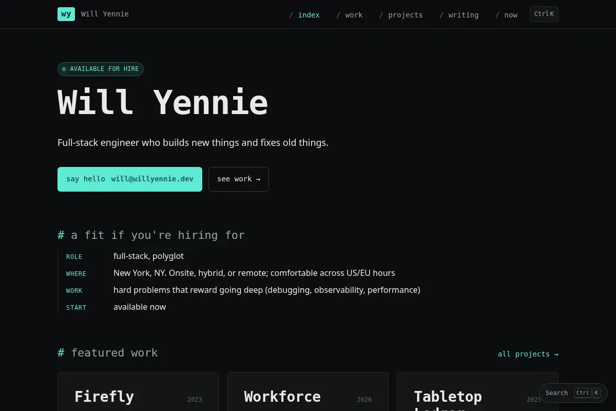 Will Yennie, engineer