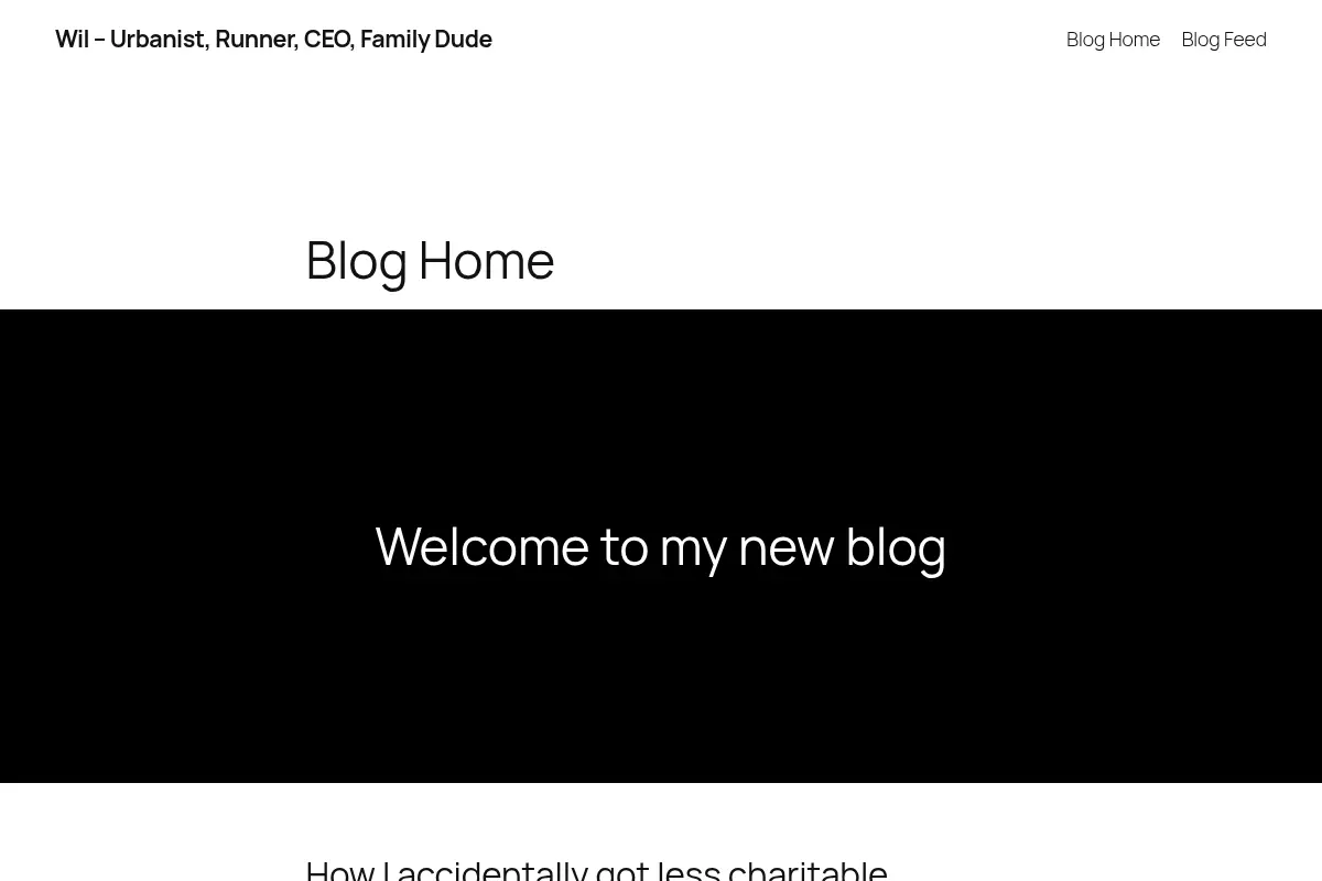 Wil – Urbanist, Runner, CEO, Family Dude