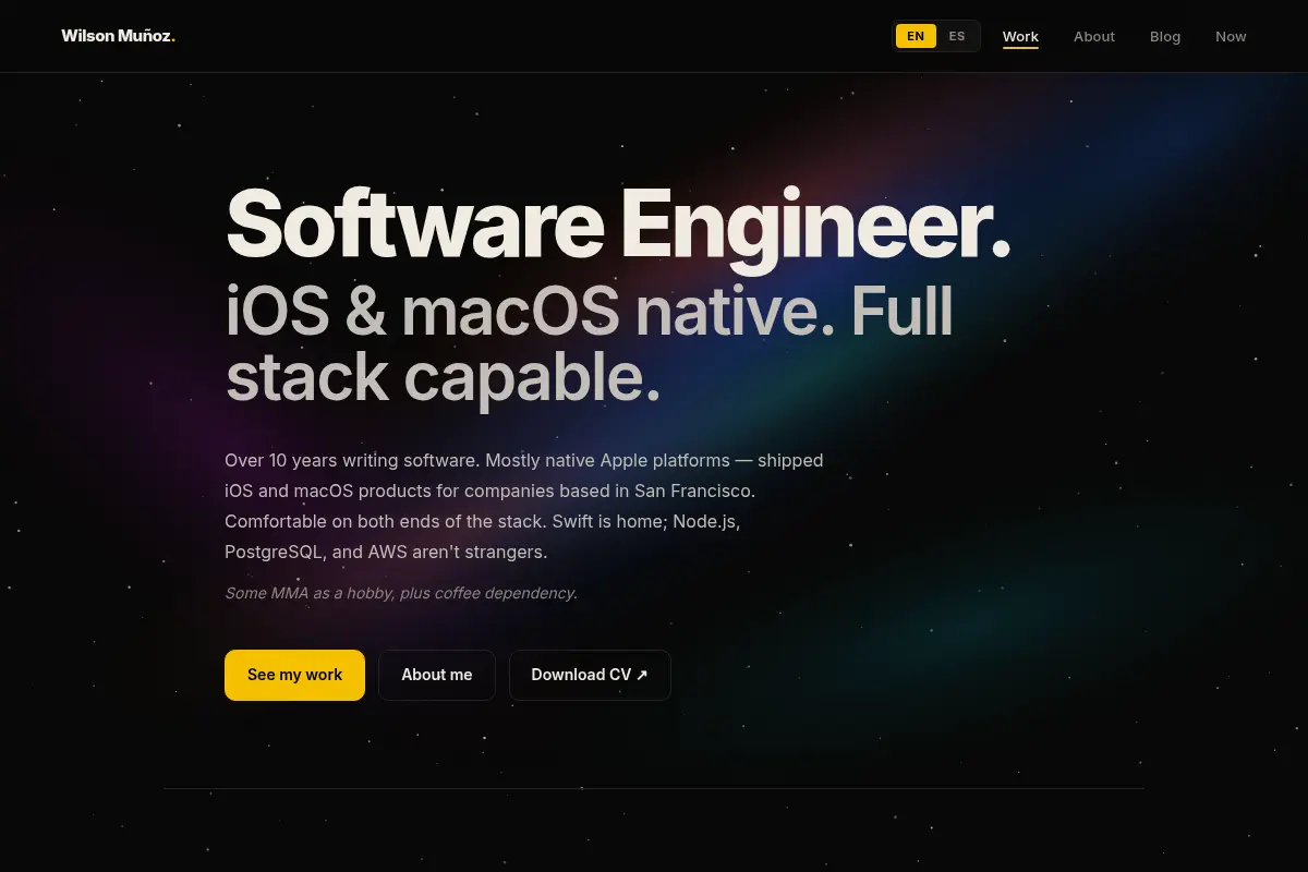 Wilson Muñoz — Senior iOS Developer, Cancún Mexico