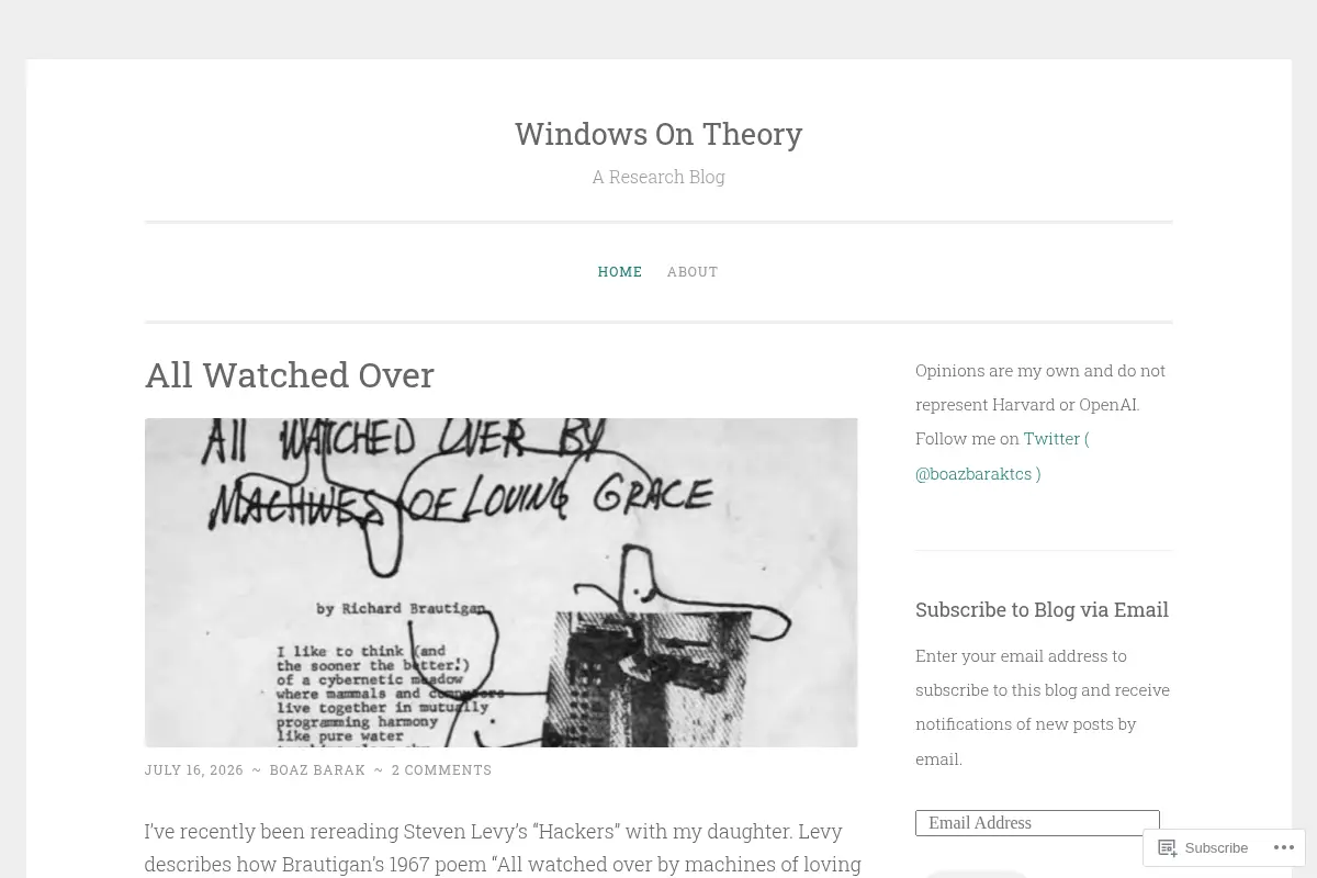 Windows On Theory